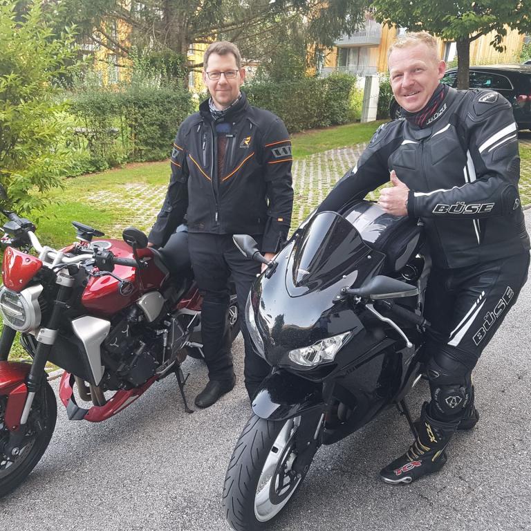 Herr Hultsch + Herr Best bei bestem Wetter