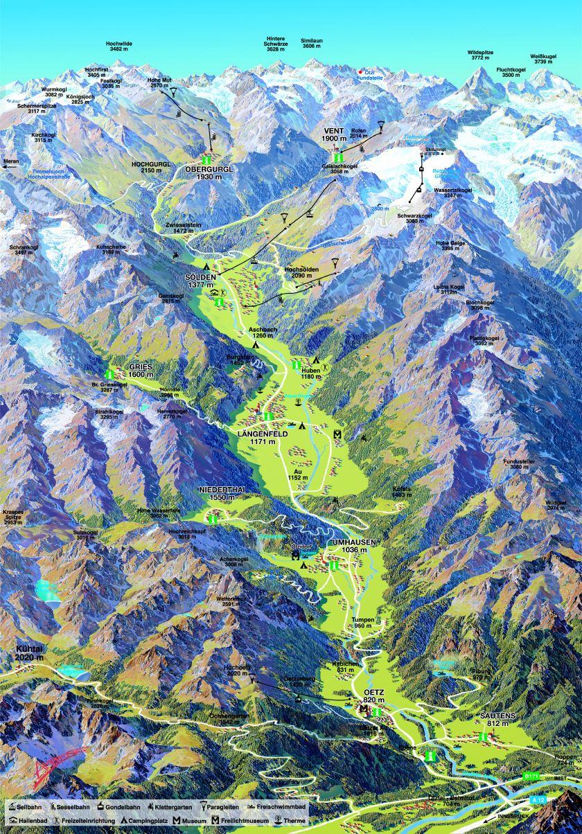 Das Oetztal auf einen Blick